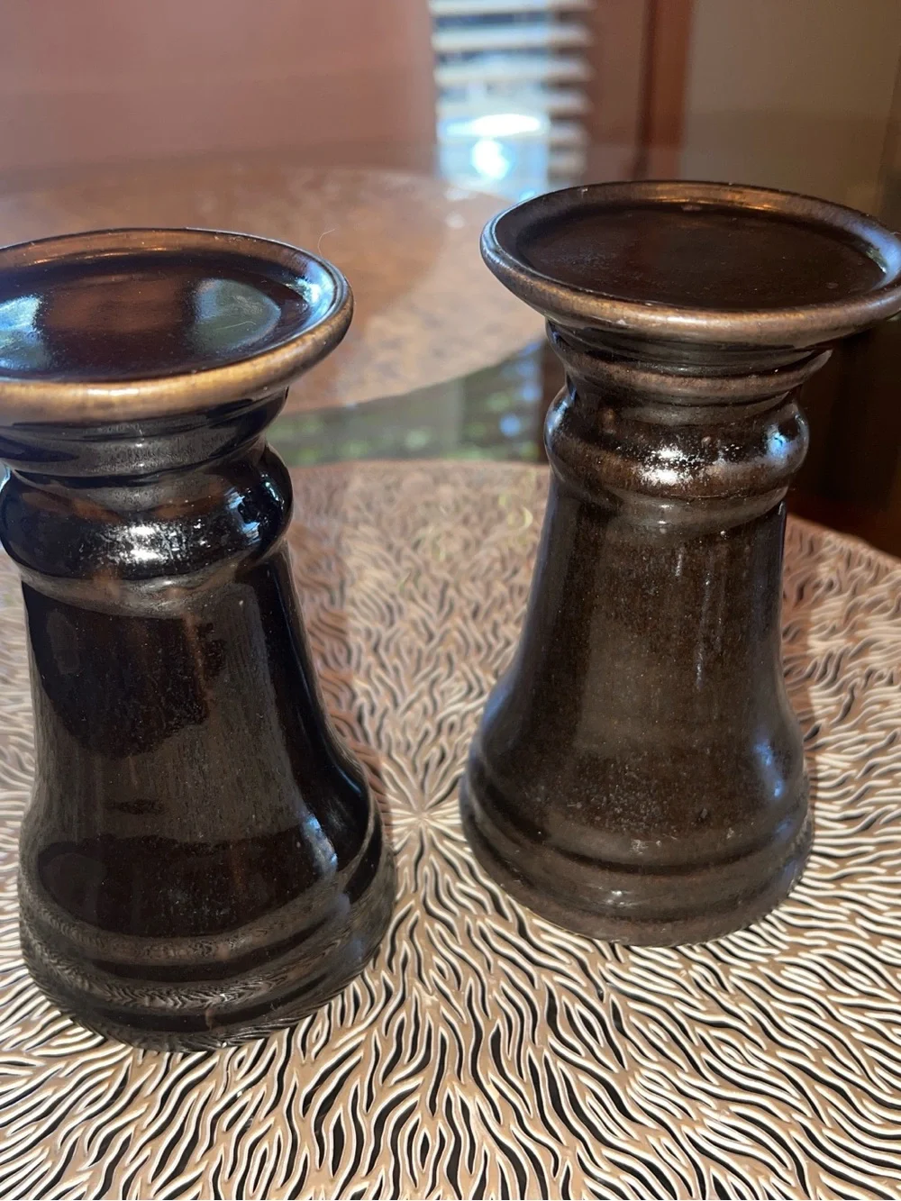 Rustic Ceramic Candle Holders set